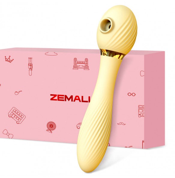 USA SVAKOM - ZEMALIA Bendable Sucking Heating Vibrator Massager Toy (Chargeable - Yellow)